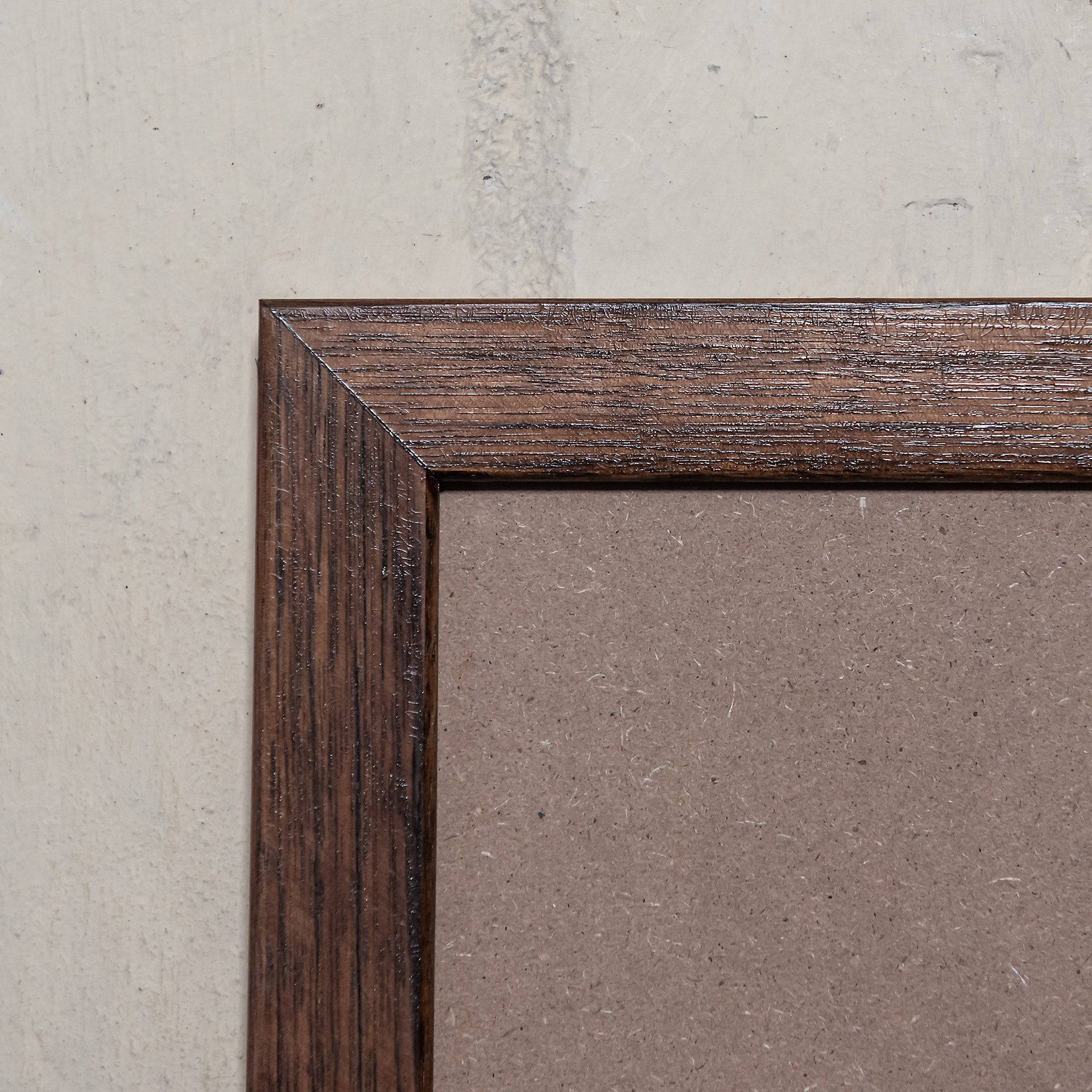 Dark brown thin A3 timber picture frames Australia. Picture frame setting for wall. 