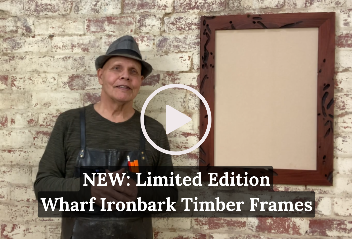 Limited Edition "Wharf Ironbark Timber Frame": Recycled Picture Frames from Australia