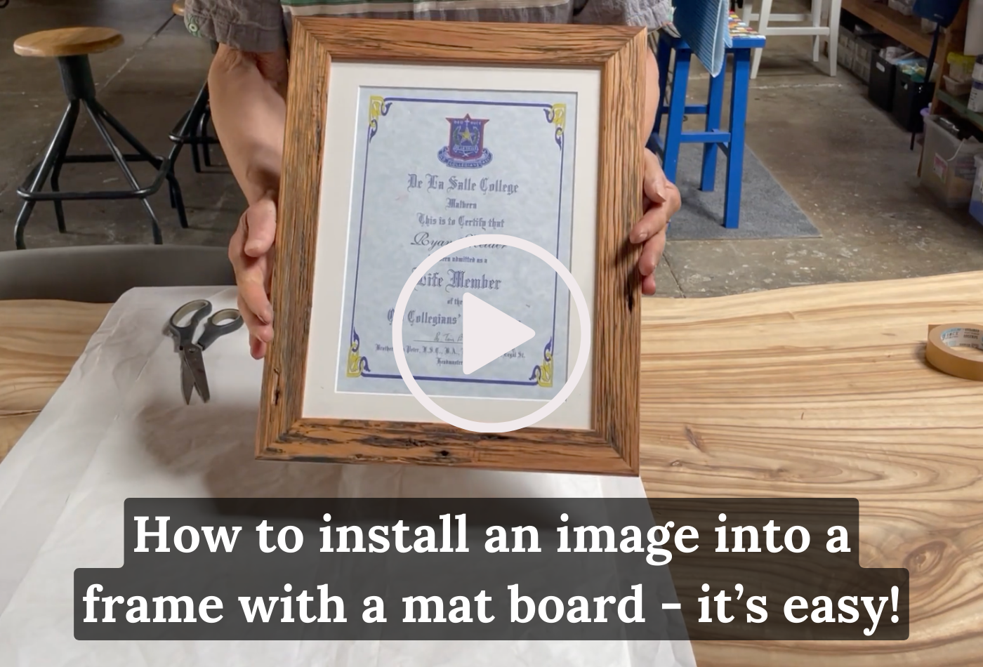 Mat board and Eco Picture frames online 🌿 How to install an image, mat