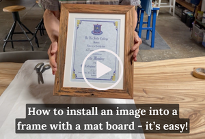 How to install an image into a photo frame with a mat board - it’s easy!