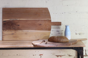 Recycled Wooden Bread Boards and Serving trays with handle. 