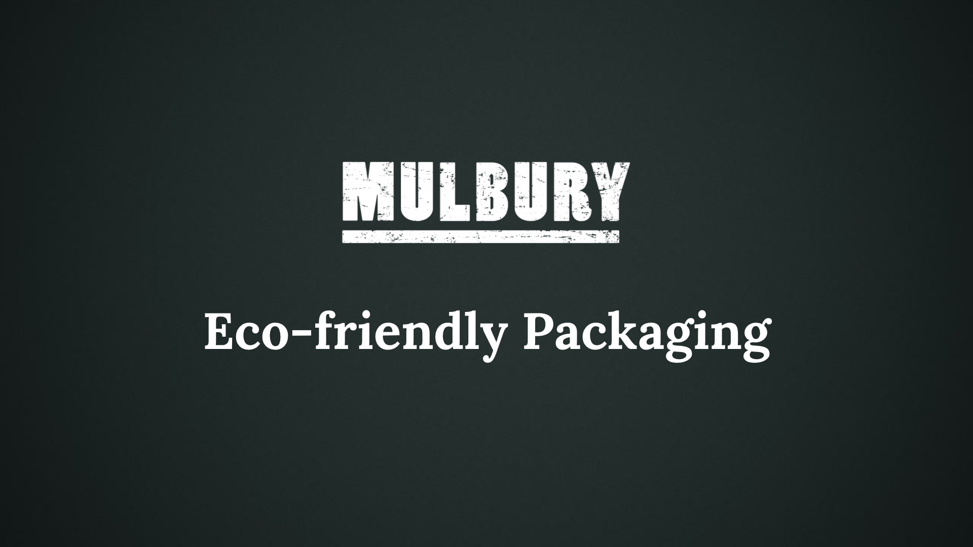 Biodegradable, Compostable and Recyclable Packaging video by Mulbury