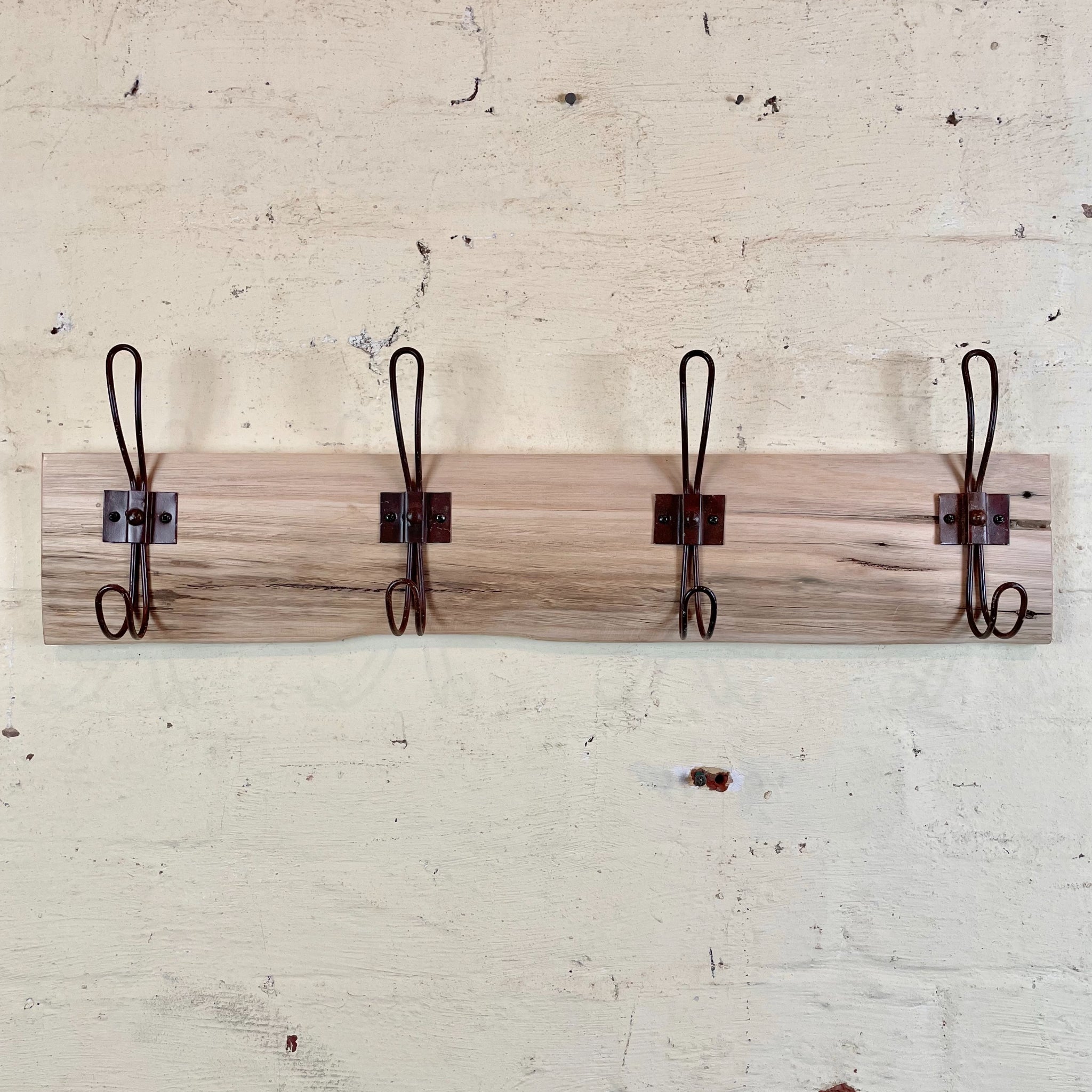 Light timber coat rack with Brown hooks, online, Australia