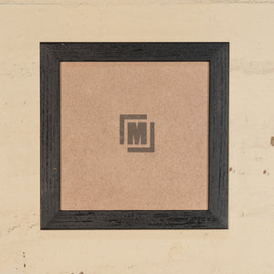 Square black picture frames, Australian made from recycled wood. 