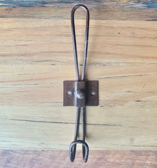 Brown metal hanging hooks, Australia. String rustic hooks. 