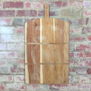 Back of recycled eco timber cheese boards