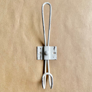 Large white coat hooks for hallway and bathroom. Australia. 