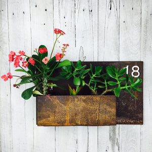 Rusted metal planter box, Custom made, Australia