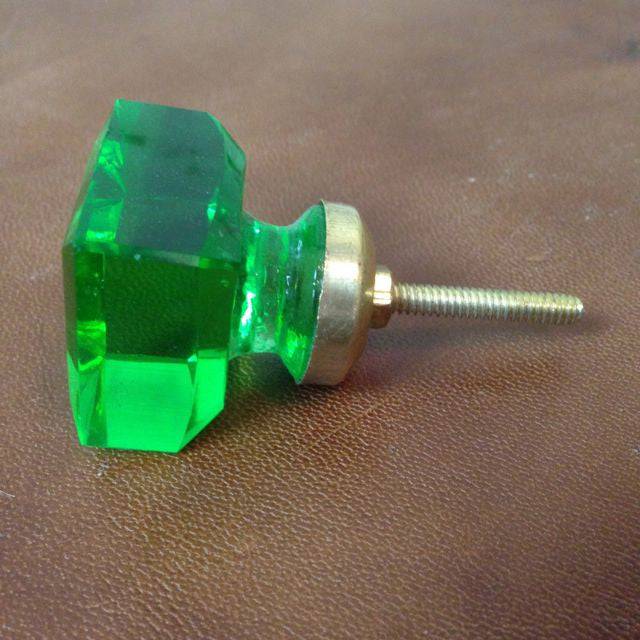 Emerald Green Cupboard handles, hand made. 