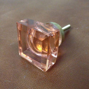 Orange glass cupboard knobs Australia. 