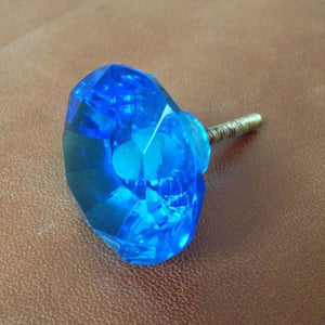 Sapphire blue cupboard handles, hand made. 