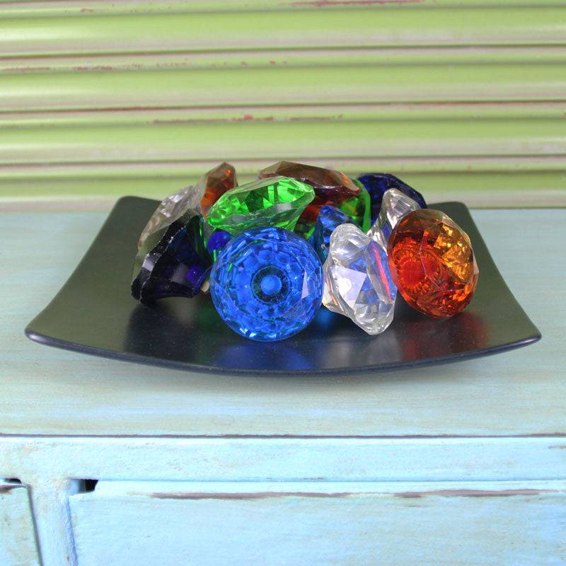 Glass coloured door handles