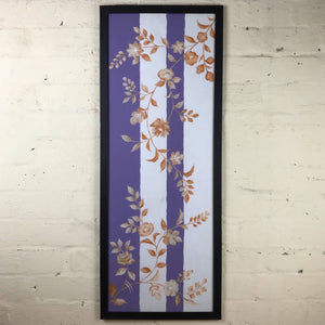 Purple and white Japanese art, stencil and textile art, Australia. 