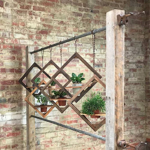 Hanging Planters, diamond shaped, recycled timber, eco friendly, Australia