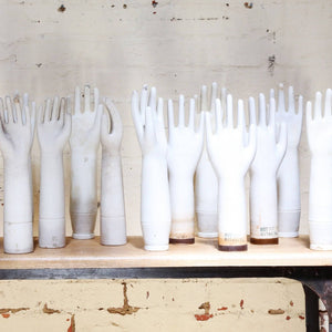 Porcelain glove moulds, Australia, jewellery stands