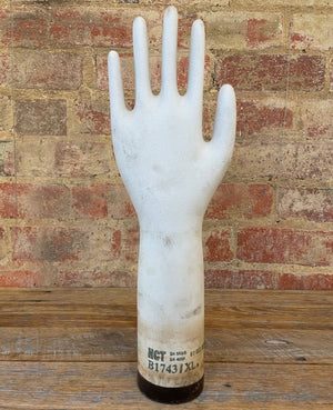 Wide white glove mould, made from porcelain. Vintage, Australia