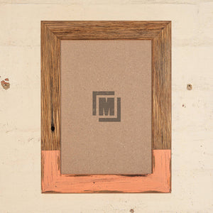 photo frames brisbane. Old school retro orange peach coloured photo frame, A4 size. 