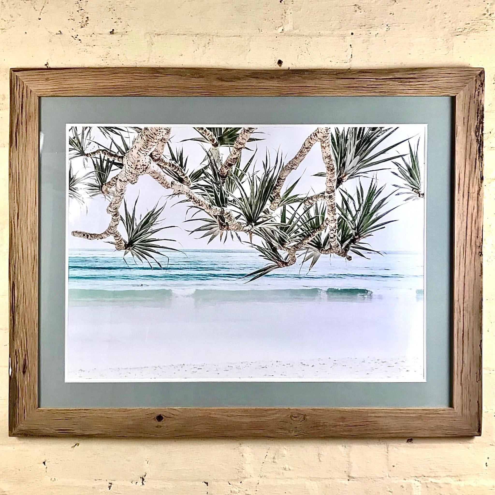 A driftwood clear wax wooden custom picture frame by Mulbury