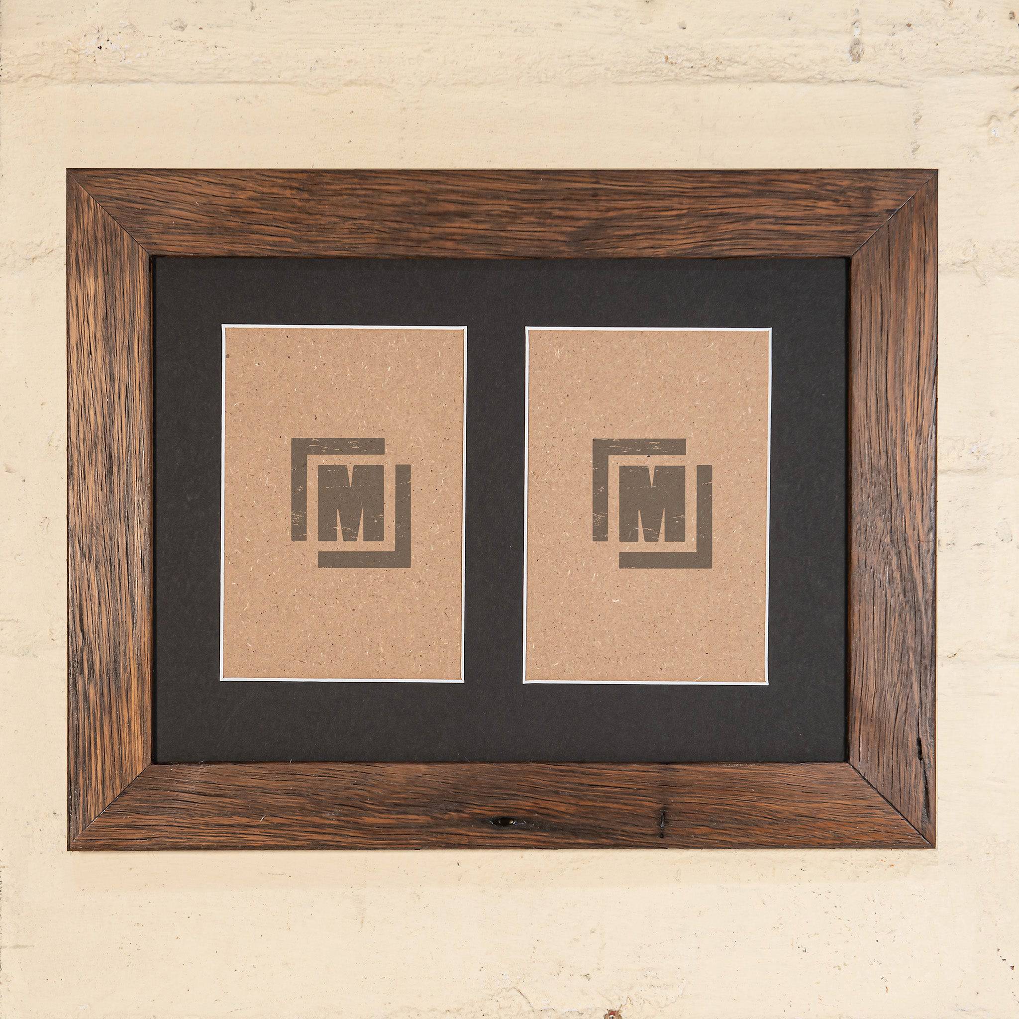 Two Colours Photo Frame Multi-photo frames - 2 photos in 1 frame by Mulbury. Aussie-made.
