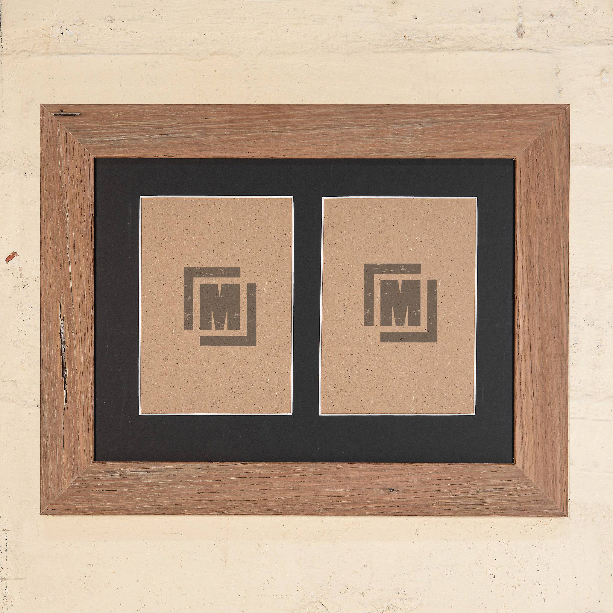 Two Colours Photo Frame Multi-photo frames - 2 photos in 1 frame by Mulbury. Aussie-made.