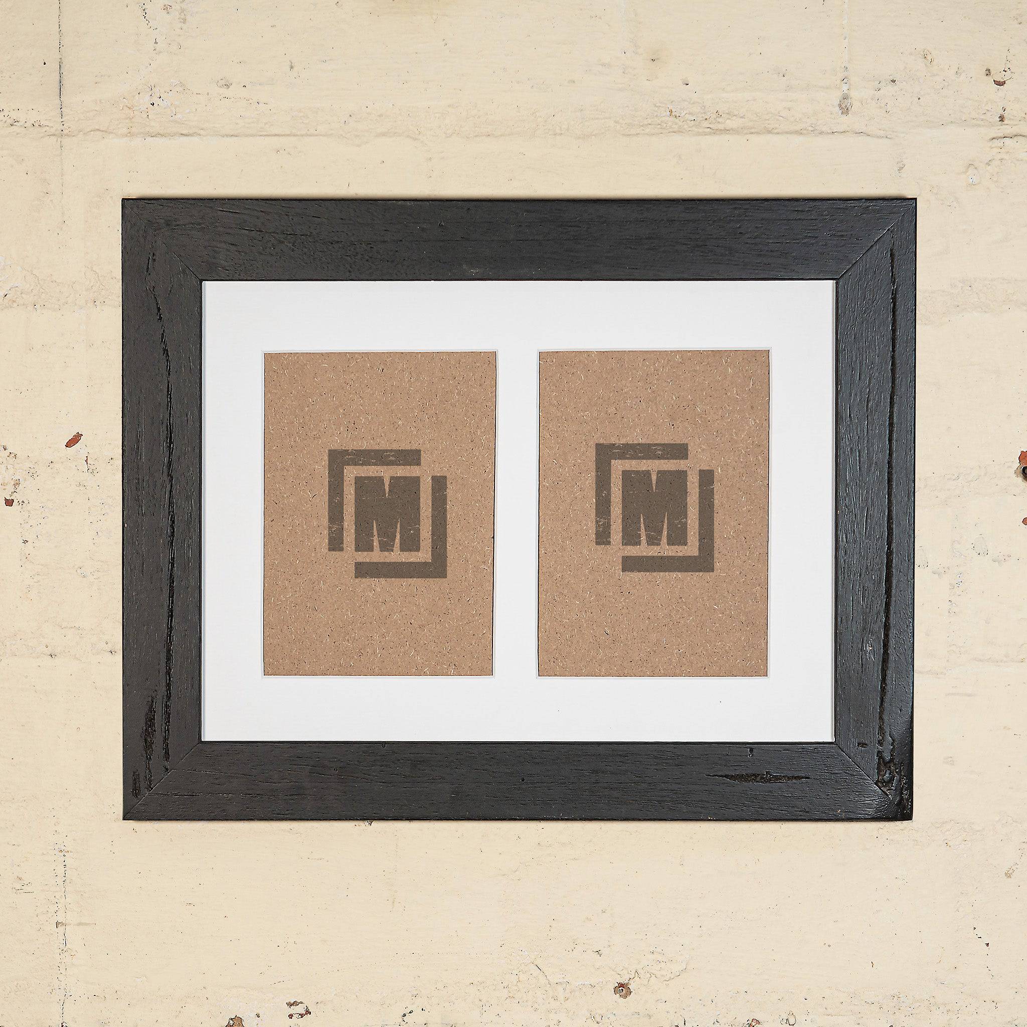 Two Colours Photo Frame Multi-photo frames - 2 photos in 1 frame by Mulbury. Aussie-made.