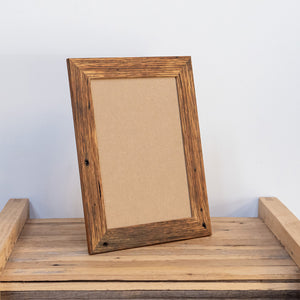 custom frames online. Free standing wooden photo frames for desk, bedside table or mantle piece. A5 size. 