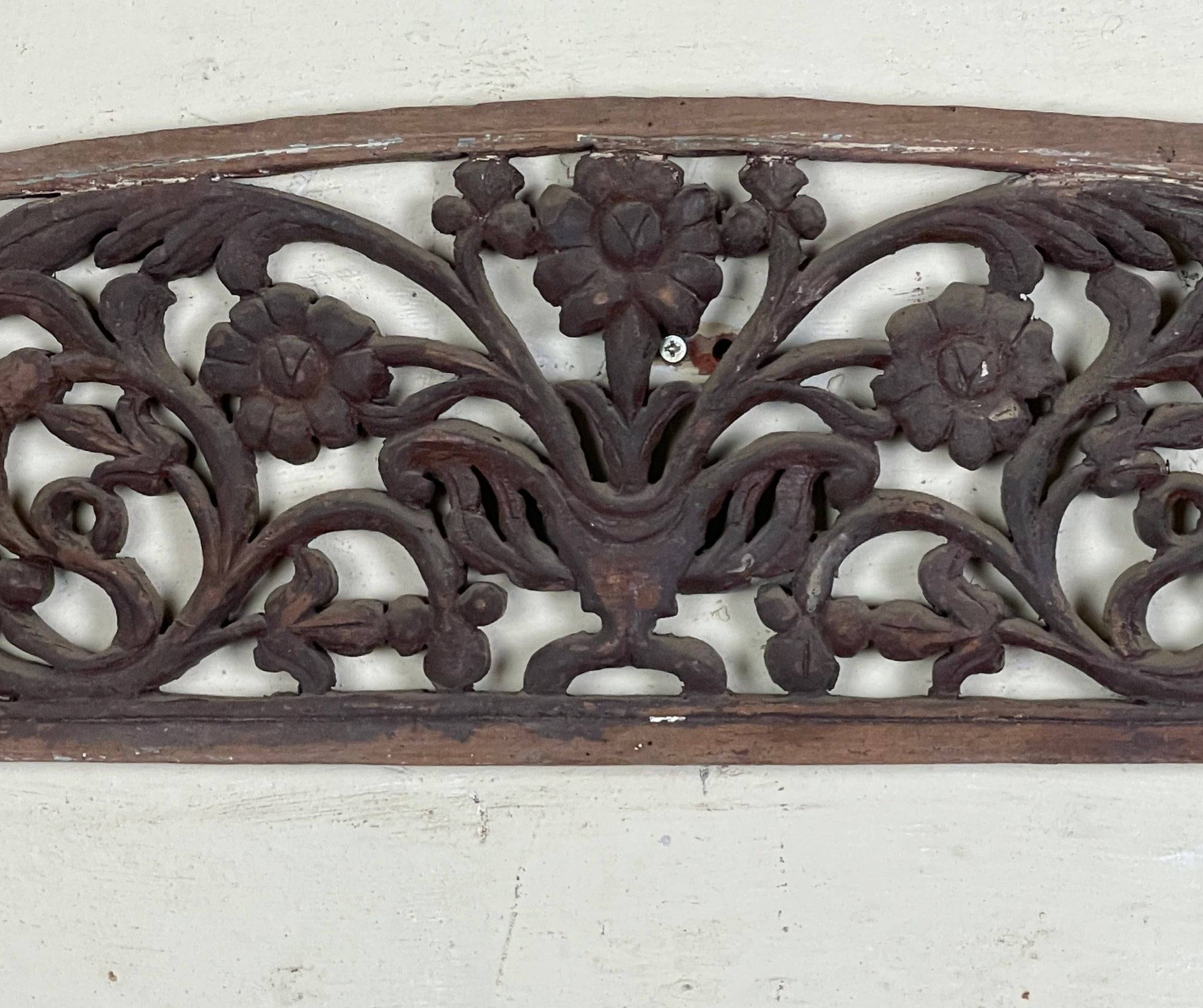 Antique hard carved wall decor from Ceylon